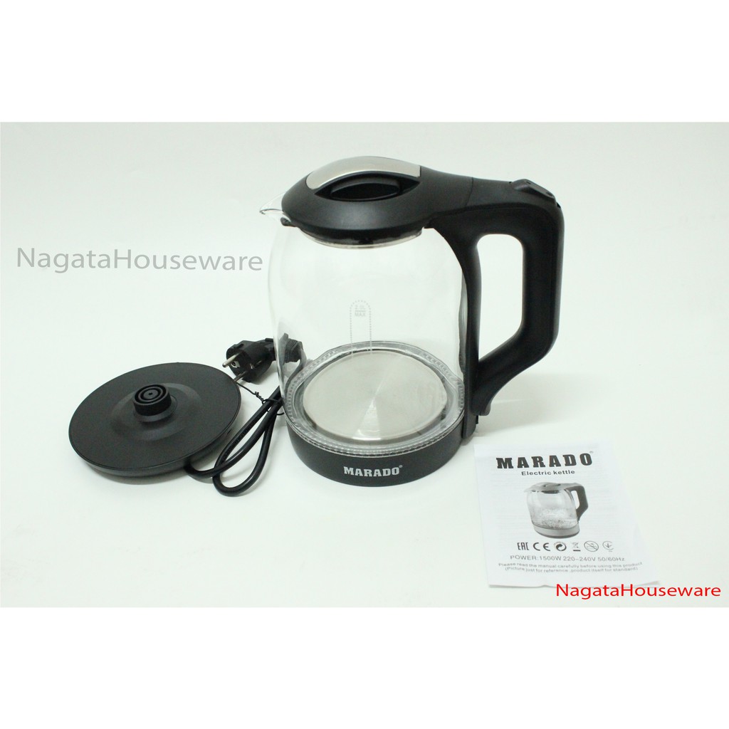 Teko Listrik Badan Kaca 2L YS-2 Pemanas Air Ceret Kendi Masak Air Panas