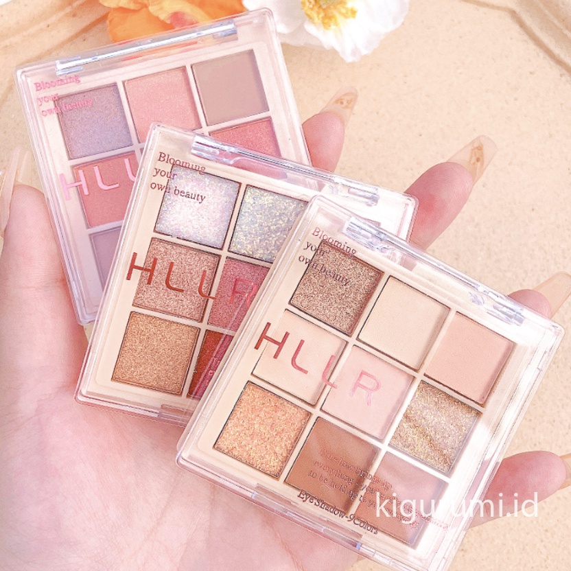 HLLR Korean Eyeshadow Pallete Murah Matte Eyeshadow Palet Waterproof 9 Warna XX058