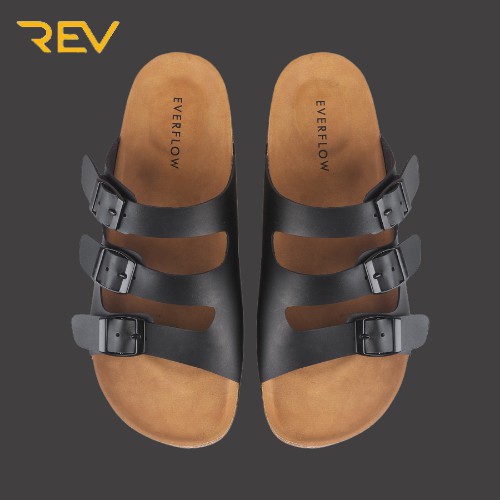 ☀ REV STORE ☀ Sandal Pria Ukuran Besar - Sendal Selop pria Big Size - Black