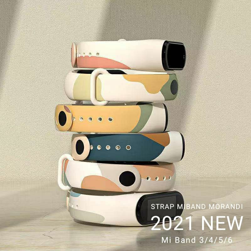 Strap Mi Band 3 / 4 Xiaomi Mi Band 5 / 6 MORANDI Strap Silicone Tali Pengganti Xiaomi Mi Band 3/4/5/6
