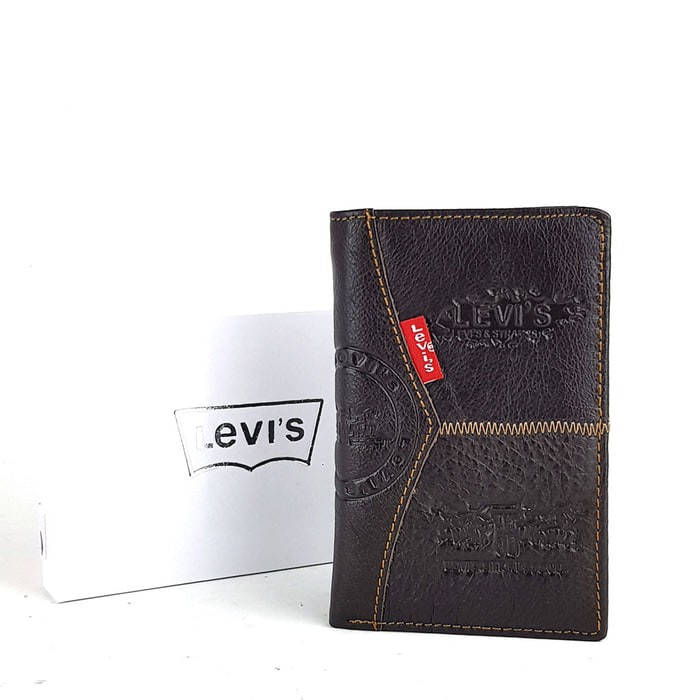 Dompet Tanggung Kulit Asli Pria Murah - LEVIS DTG JAU