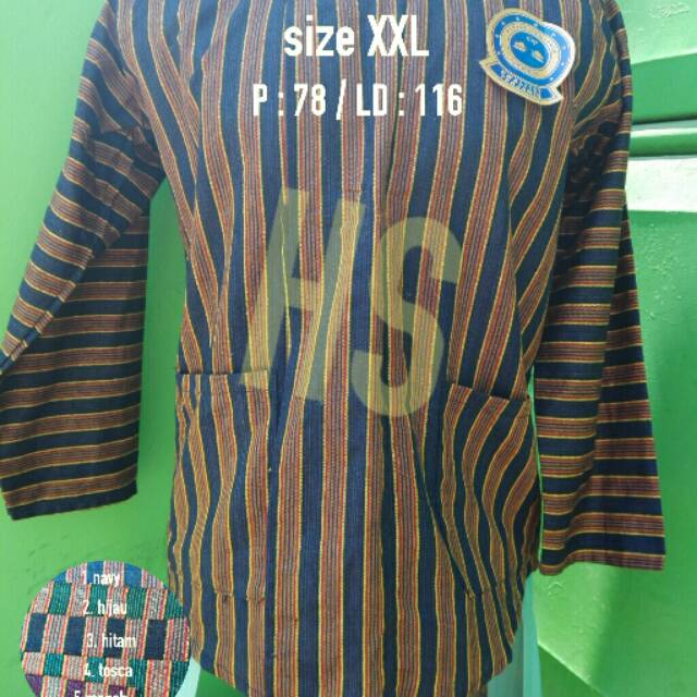 Baju surjan murah busana adat jawa pria dewasa bahan lurik katun
