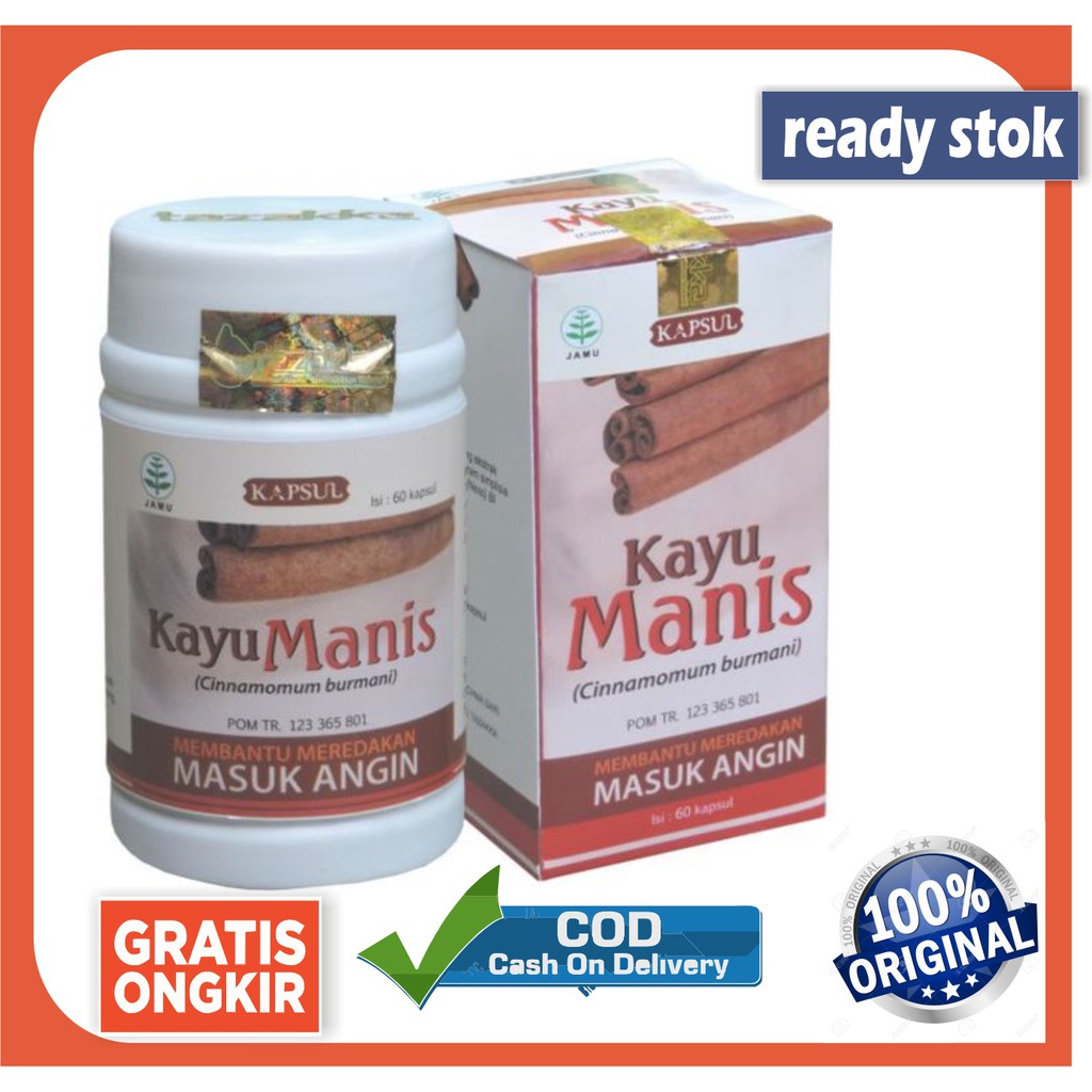 

Kayu Manis Cinnamon Obat Diabetes Herbal Penahan Nafsu Makan 60 Kapsul.