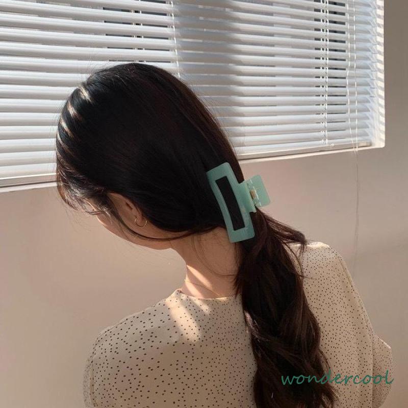 Geometri Jepit Rambut Korea Fashion Gripping Plate Hair Headdress Elegant Large Hairpin Aksesoris Rambut -Won