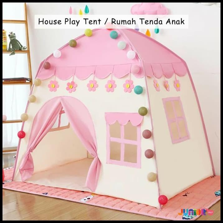 Tenda Anak Jumbo Model Rumah Camping Tent Playhouse Princess Castle Mainan Indoor Outdoor