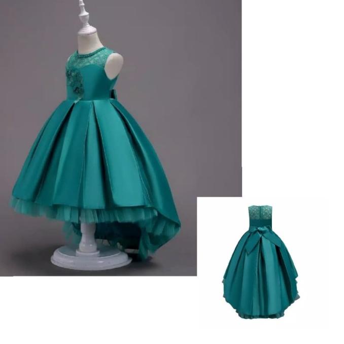 Gaun Pesta Hijau Import Dress Anak