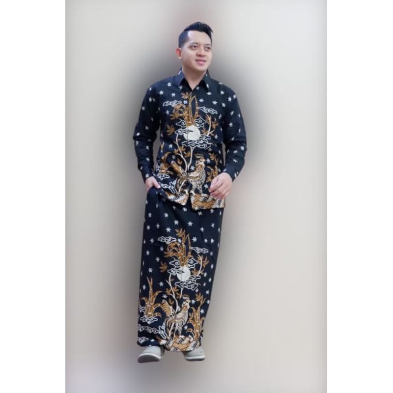 COD Celana sarung dan kemeja batik Kemeja Pria masa kini dan Batik Solo