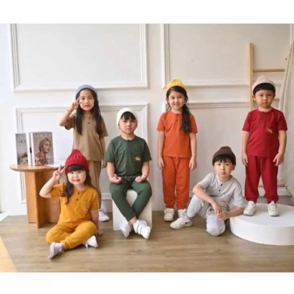 PROMO SETELAN KIANO PANJANG KIDS 1-6 TAHUN SETELAN ANAK POLOS SETELAN UNISEX TERLARIS BAJU ANAK/BAJU ANAK LAKI LAKI BAJU ANAK PEREMPUAN ATASAN ANAK KEKINIAN /PAKAIAN ANAK BISA PILIH WARNA HARGA GROSIR