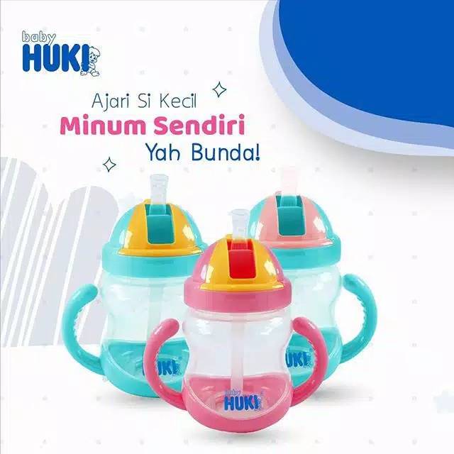 Baby HUKI Training Cup 240ml with silicone straw