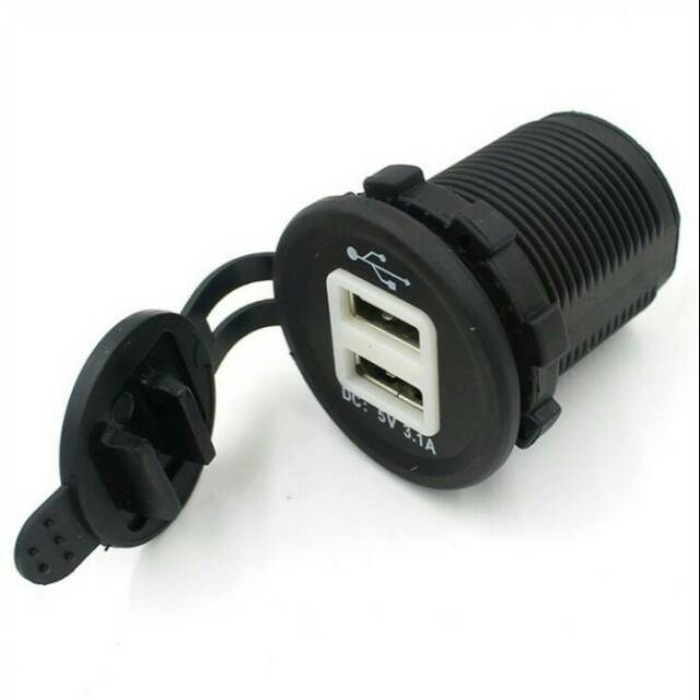 USB Charger Dual Port 12-24V Mobil Motor Truk bus