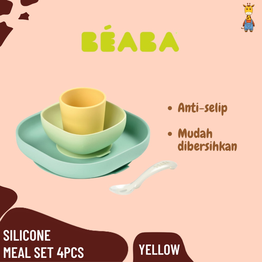 Beaba Silicone Meal Set 4pcs - Satu Set Alat Makan Beaba