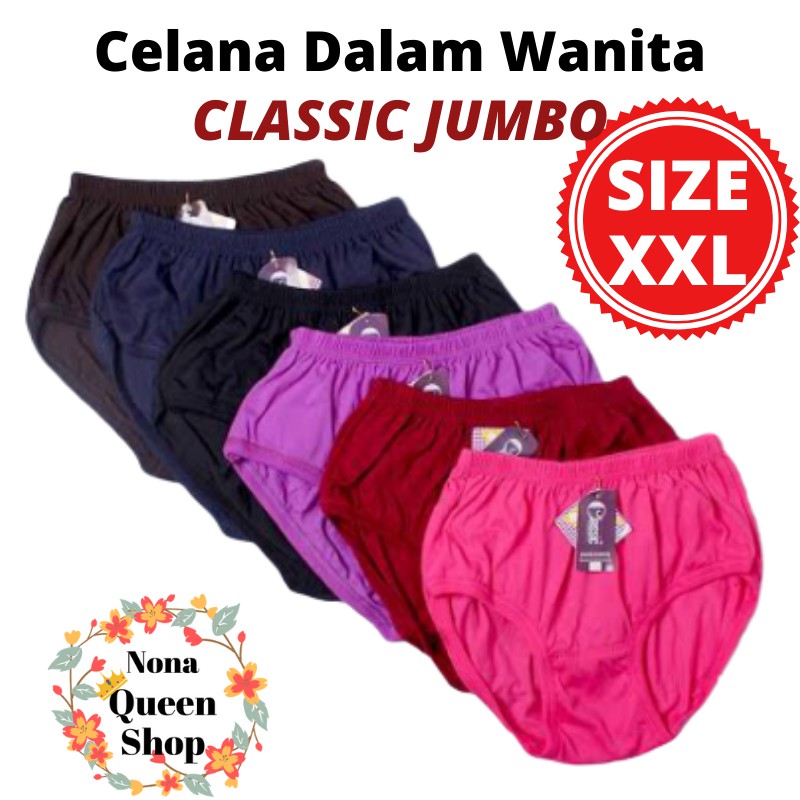 [1 Pcs] Celana Dalam Wanita CLASSIC Size XXL/ 3L / CD Wanita Premium Quality Untuk Remaja dan Dewasa