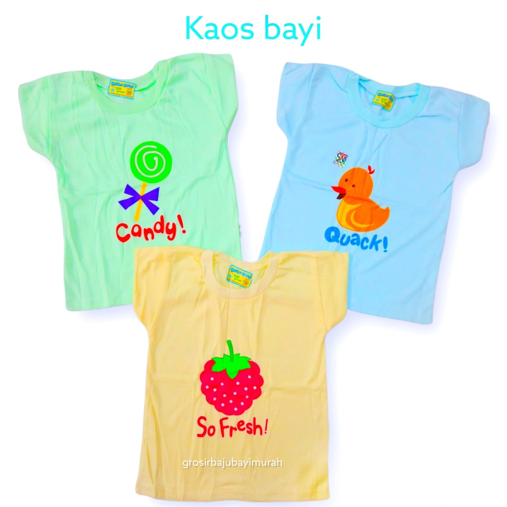 kaos bayi motif HELLOBABY motif size XL