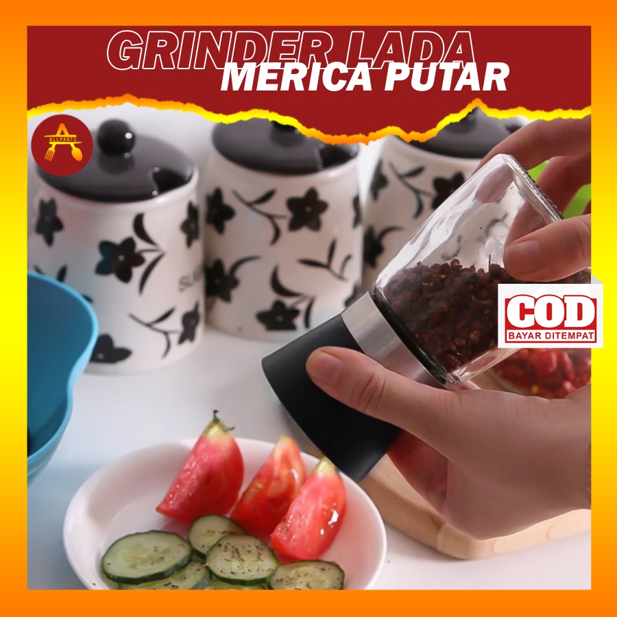 Penggiling Gilingan Bumbu Manual Tempat Penghalus Merica Grinder Lada Hitam C973