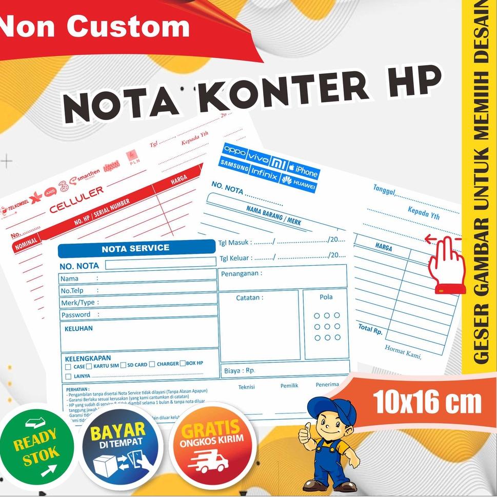 

SIAP KIRIM ︽ Nota Konter Hp - Servis, Pulsa dan Penjualan 2 ply Rangkap Xღ