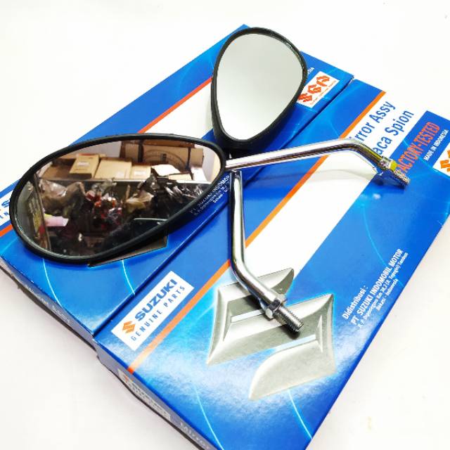 Spion Suzuki Satria Fu150 Drat 12 Chrome Asli SGP 56600-56500 28F20