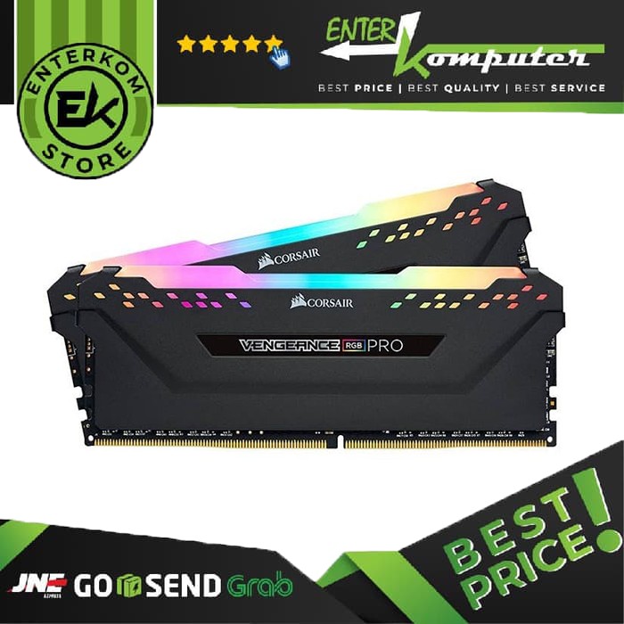 Corsair DDR4 Vengeance RGB Pro PC28800 64GB (2X32GB) - CMW64GX4M2D3600C18 - Black Heat-Spreader