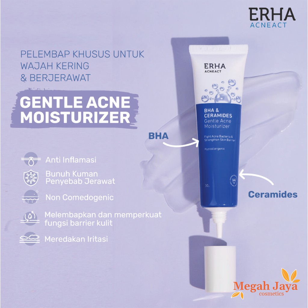 ERHA ACNEACT BHA &amp; CERAMIDE GENTLE ACNE MOISTURIZER 30 GR @MJ