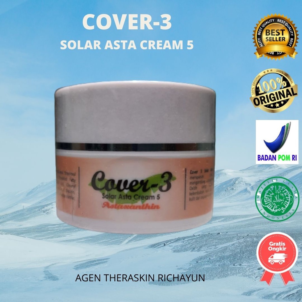 cover 3 solar asta cream 5 astaxanthin spf 50 #sunscreen antiaging