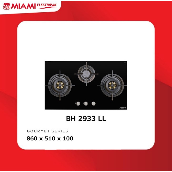 MODENA Kompor Tanam BH 2933 LL / Gas HOB BH2933LL