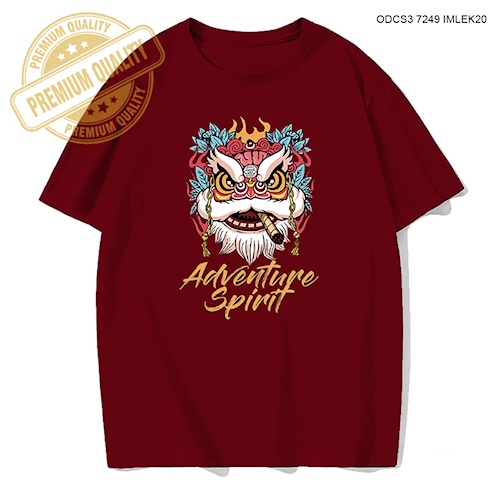 Tshirt Imlek Pria Wanita Kaos Sincia Maroon Jumbo