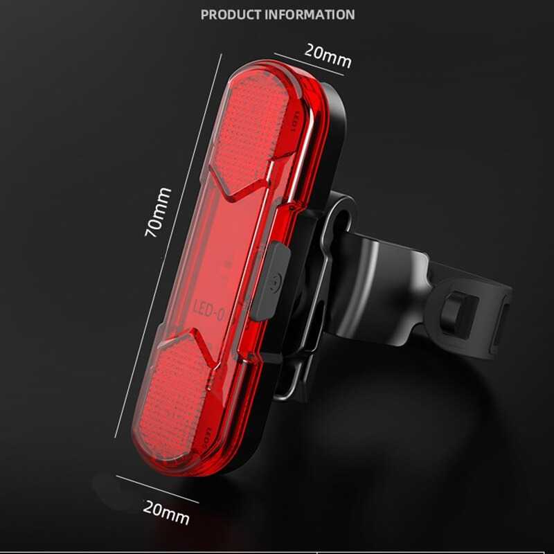 ROBESBON Lampu Belakang Sepeda USB Recharge Tail Light - AS1010