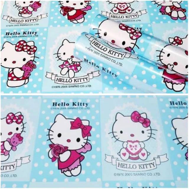 WALLPAPER DINDING STICKER  MOTIF KARTUN HELLO KITTY SANRIO 10M