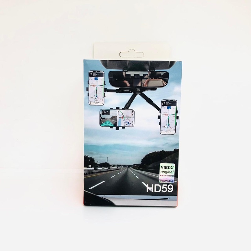 HOLDER MOBIL SPION JEPIT TENGAH HD59 VIBOX HOLDER MIRROR HP JEPITAN ORIGINAL BAHAN TERBAIK PROMO SEN