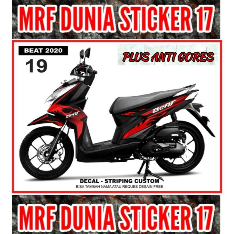 Sticker Decal Motor Beat 2020 Full Body dekal motor Beat 2020 Full Body Stiker Striping motor Beat 2