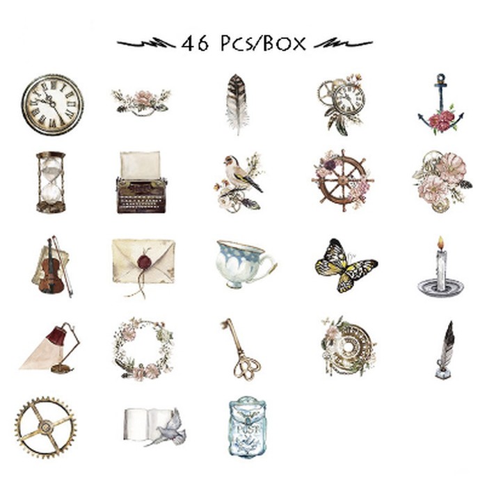 Label Sticker - Antique Deco (46pcs)