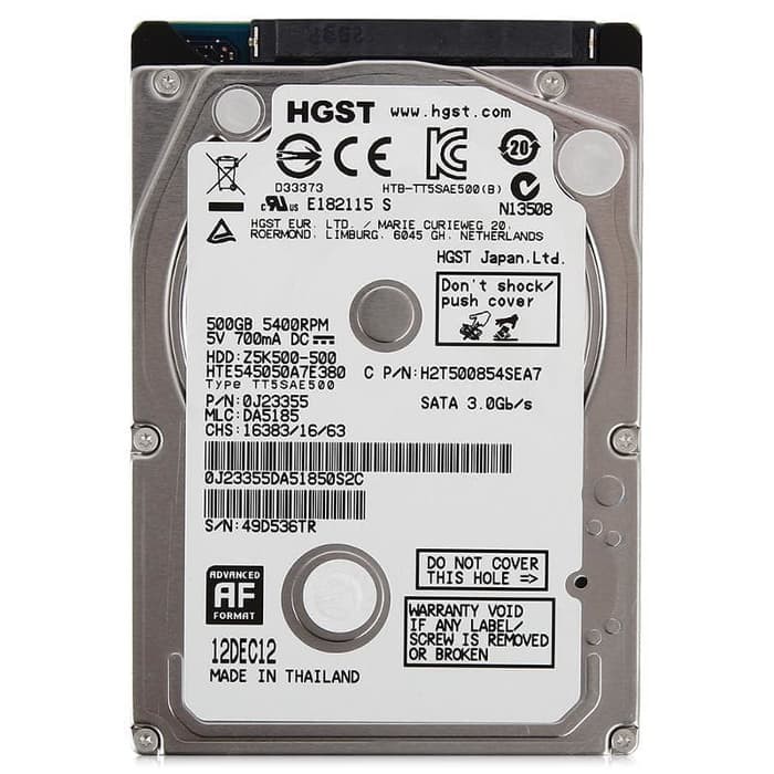 HARDISK LAPTOP 500GB HGST