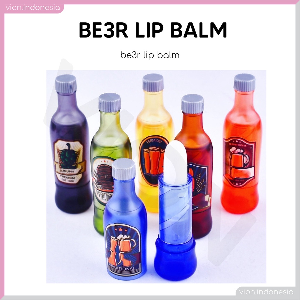 BE3R LIP BALM Unik Bentuk Botol B1r Tidak Ada Alkoh0l Hanya Bentuk Botol Saja 6 Variasi XX014