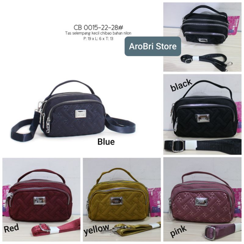 Tas selempang kecil merk chibao CB 0015-22-28 bahan nilon tebal