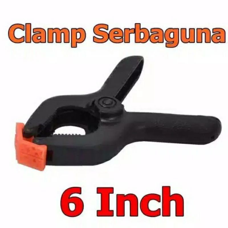 6 inch - Klem Jepit Kayu Besi / Spring Clamp / Alat Penjepit Kayu / Multiplek Klem / Catok Kayu Besi