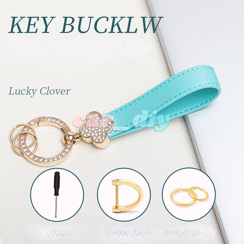 Car key chain personality creative girl decoration pendant small jewelry key chain bag pendant chain belt cartoon leather car accessories