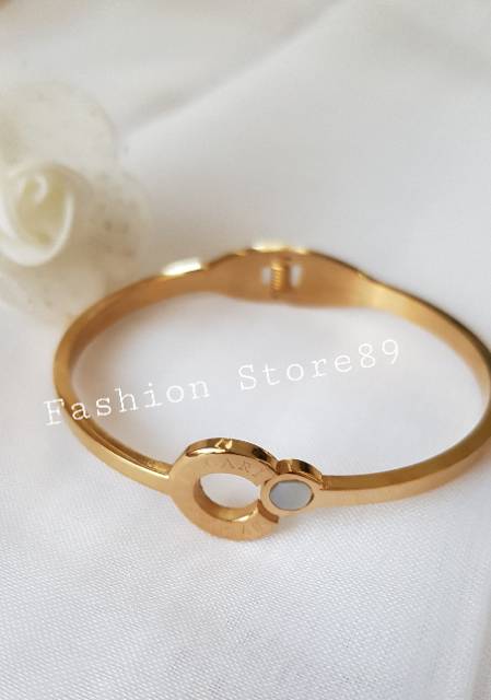 Gelang bangle import / gelang fashion titanium gold / bangle Titanium fashion import