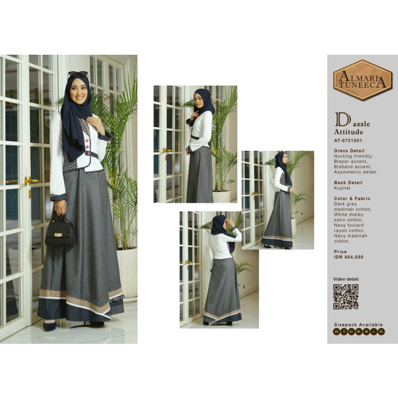Almari Tuneeca AT-0721001 Adha Collection Diskon Sale Promo Gamis Long Dress AT-0721