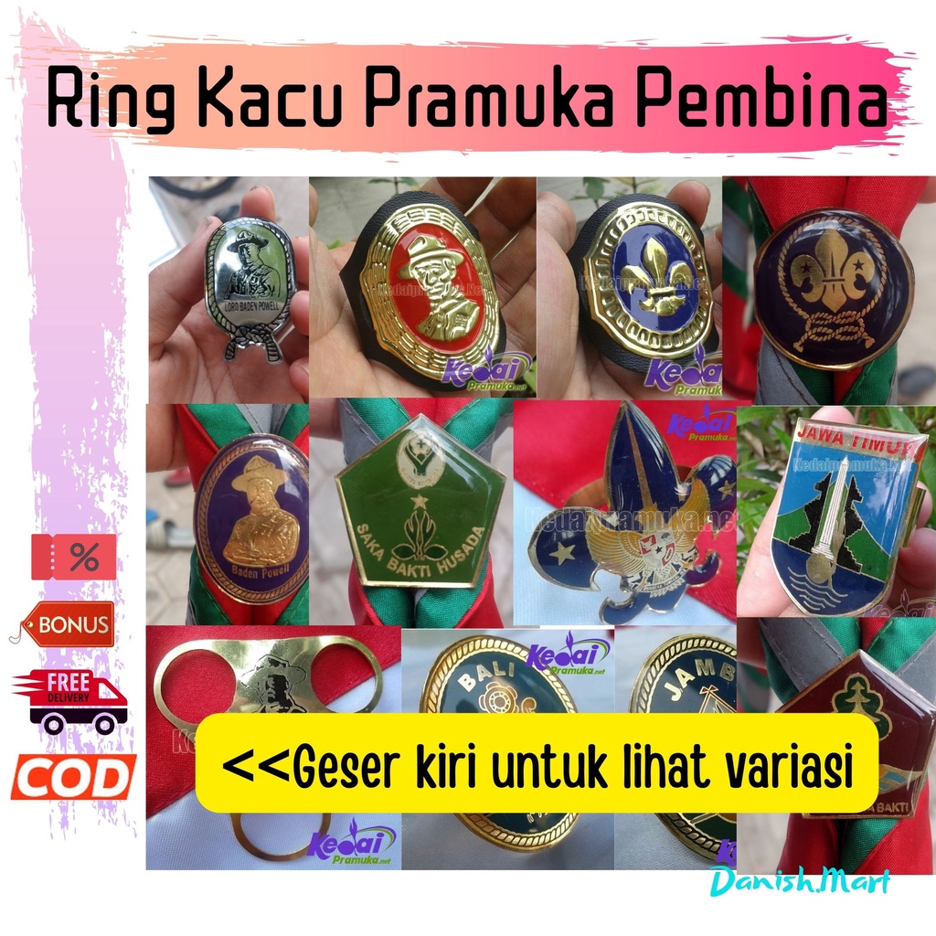 Ring Kacu Pramuka Pembina Atribut Hasduk Seragam Guru Kacu Pria Wanita