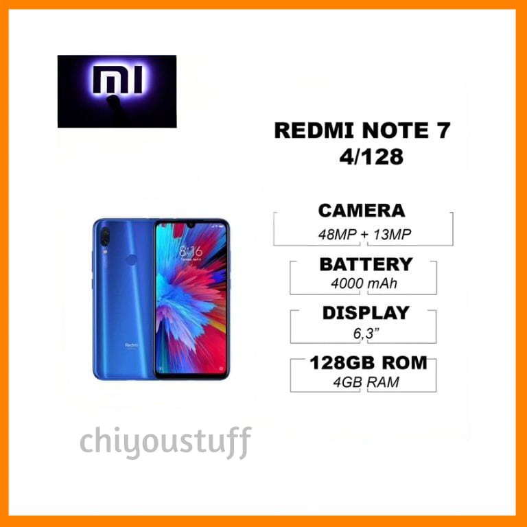 XIAOMI REDMI NOTE 7 4/128 4GB RAM 128GB ROM GARANSI RESMI