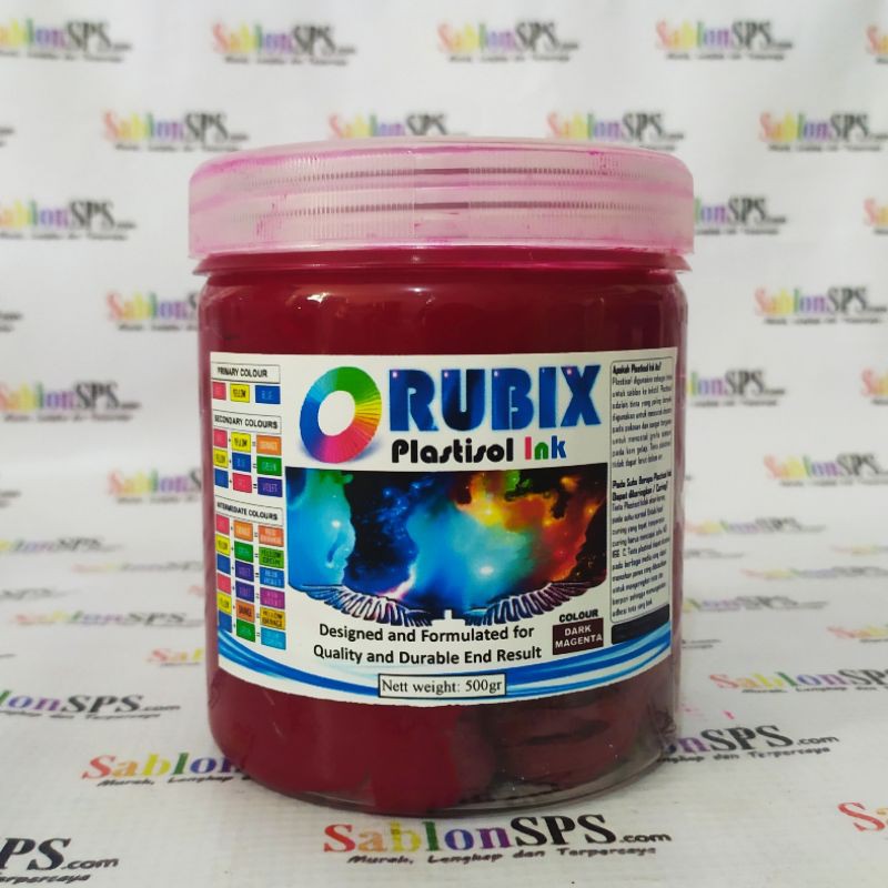 TINTA SABLON PLASTISOL RUBIX DARK MAGENTA 500GR