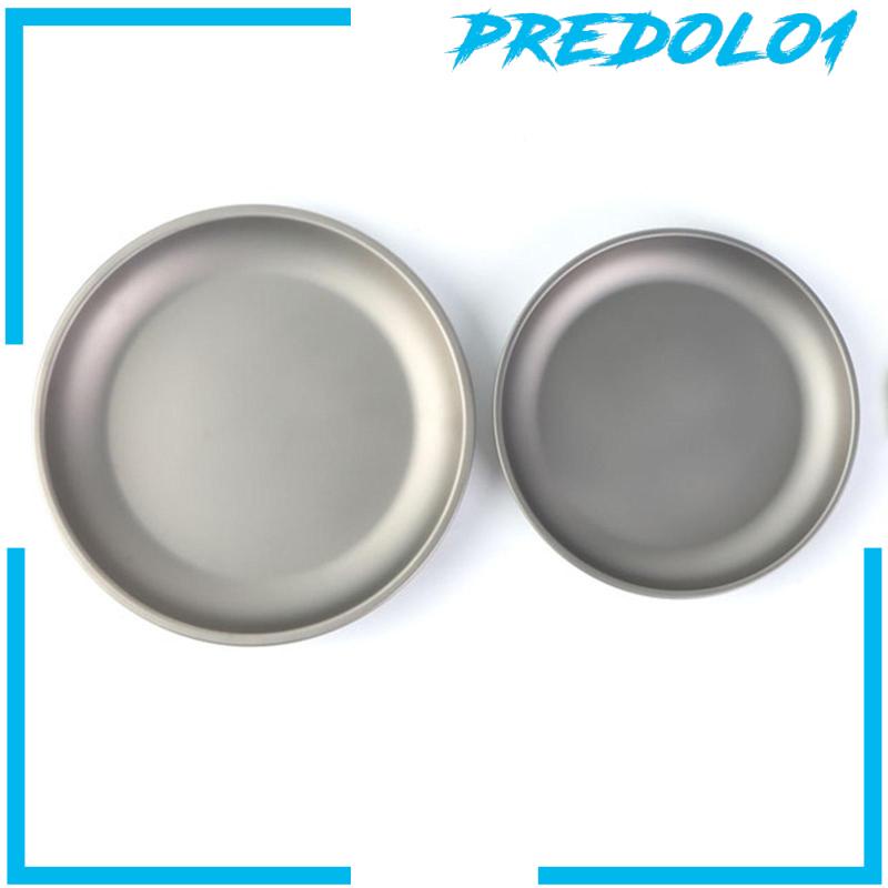 (Predolo1) Piring Buah Bentuk Bulat Bahan Titanium Untuk Piknik / Bbq