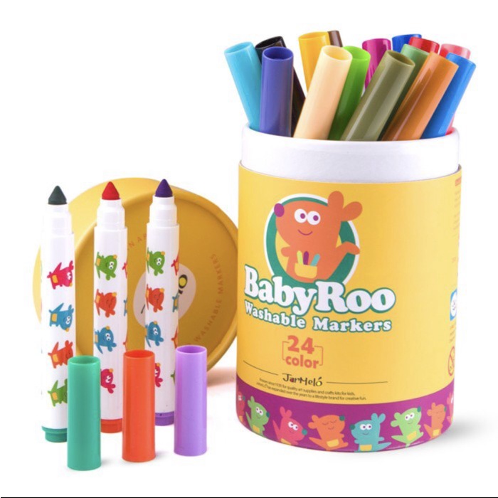 

Lucu Jar Melo Joan Miro Baby Roo - Washable Markers - 12Pcs & 24Pcs Gilaa!!!