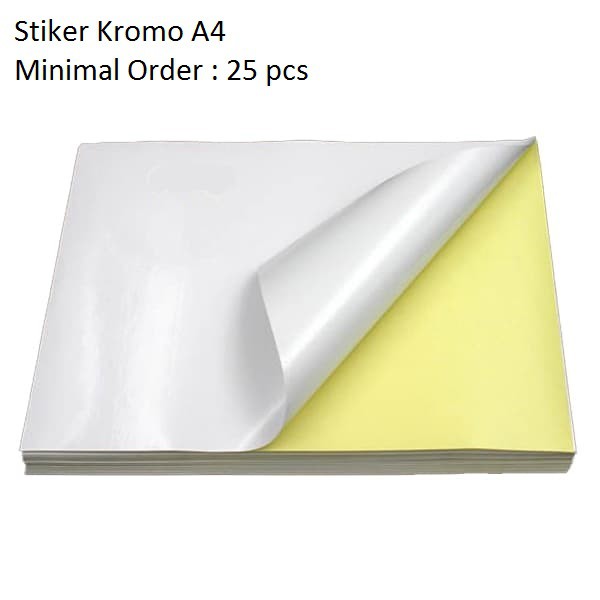 

Label Stiker Kromo Glossy Ukuran A4