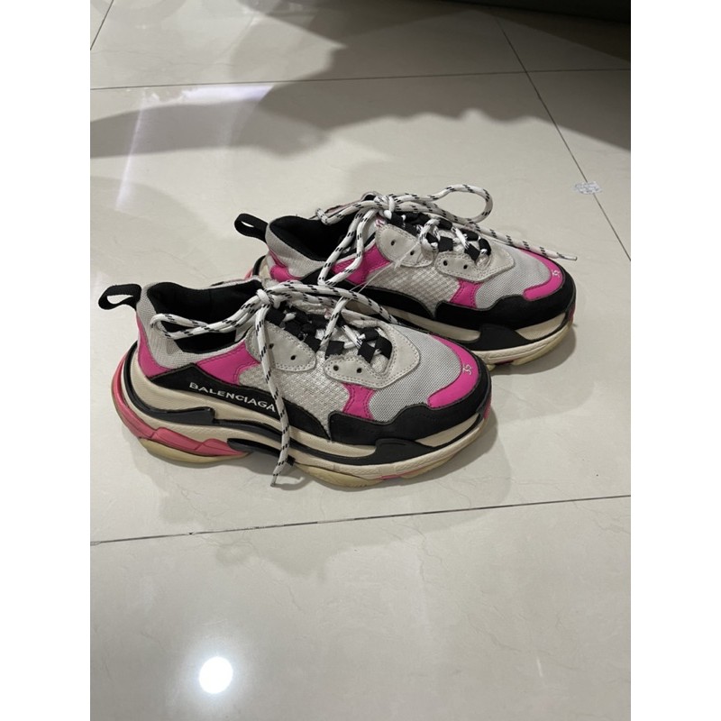 PRELOVED BALENCIAGA TRIPLE S PINK BLACK