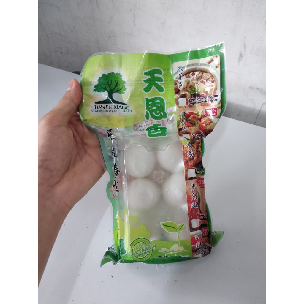 

Tian En Xiang TELUR REBUS Bulat Utuh VEGAN/ Telor Round Boiled Egg 6pcs