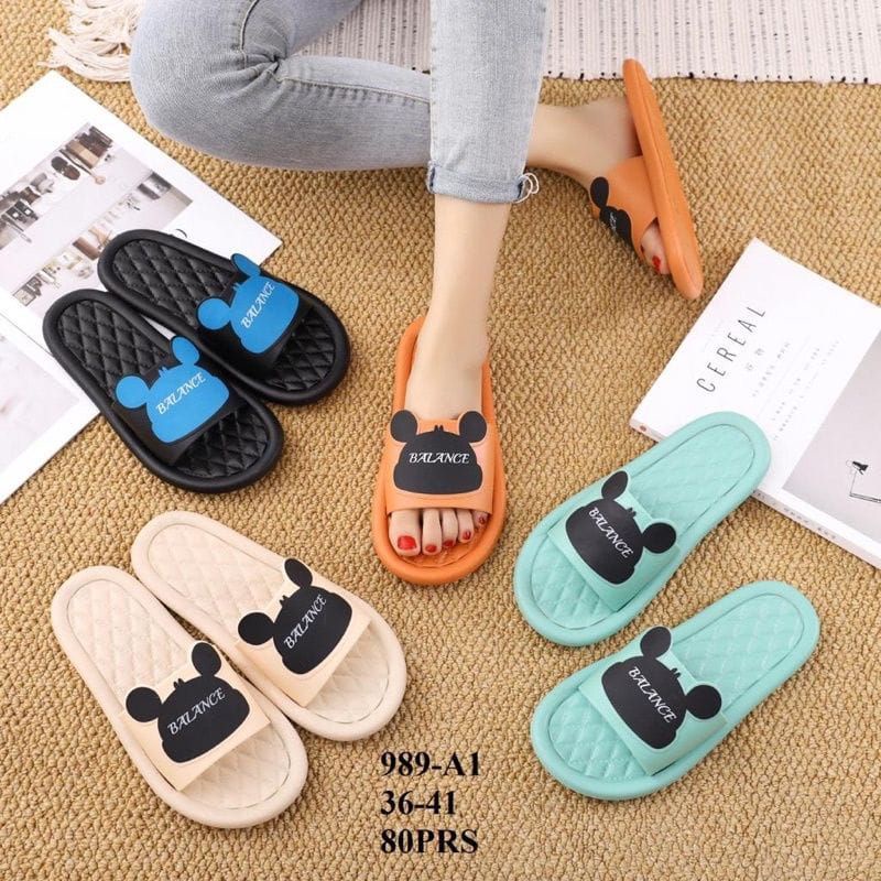 BRESLIN 989-2 / SANDAL SELOP WANITA MOTIF MICKEY
