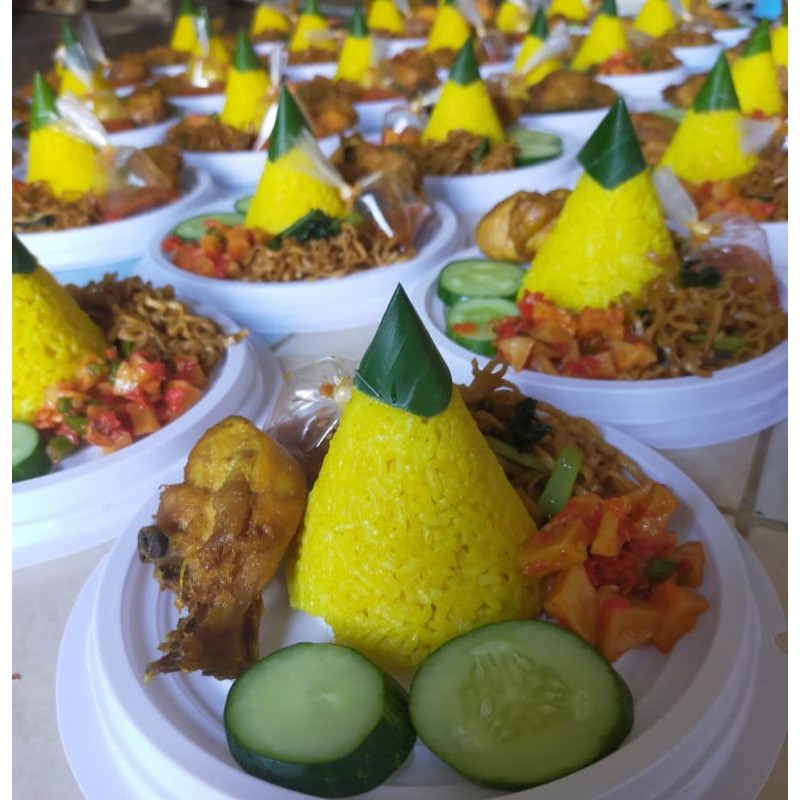 Nasi Tumpeng Mini Nasi Kuning Kecil Nasi Tumini Paket Ulang Tahun Shopee Indonesia