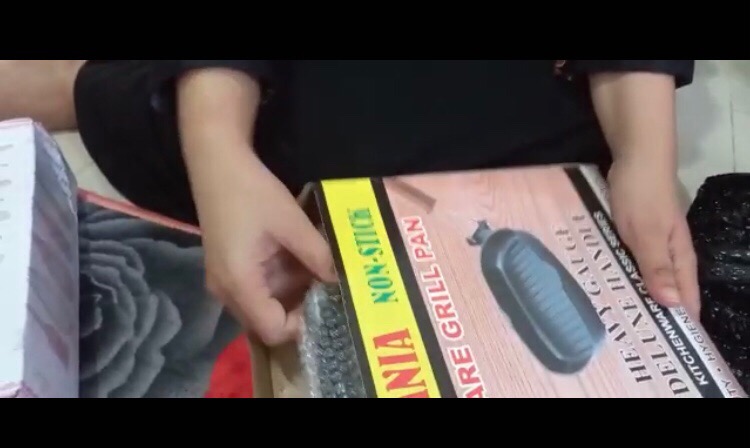 Teflon Bbq / Square Grill Pan Teflon Barbeque 20 Cm Dan 24 Cm Teflon Panggangan Steak