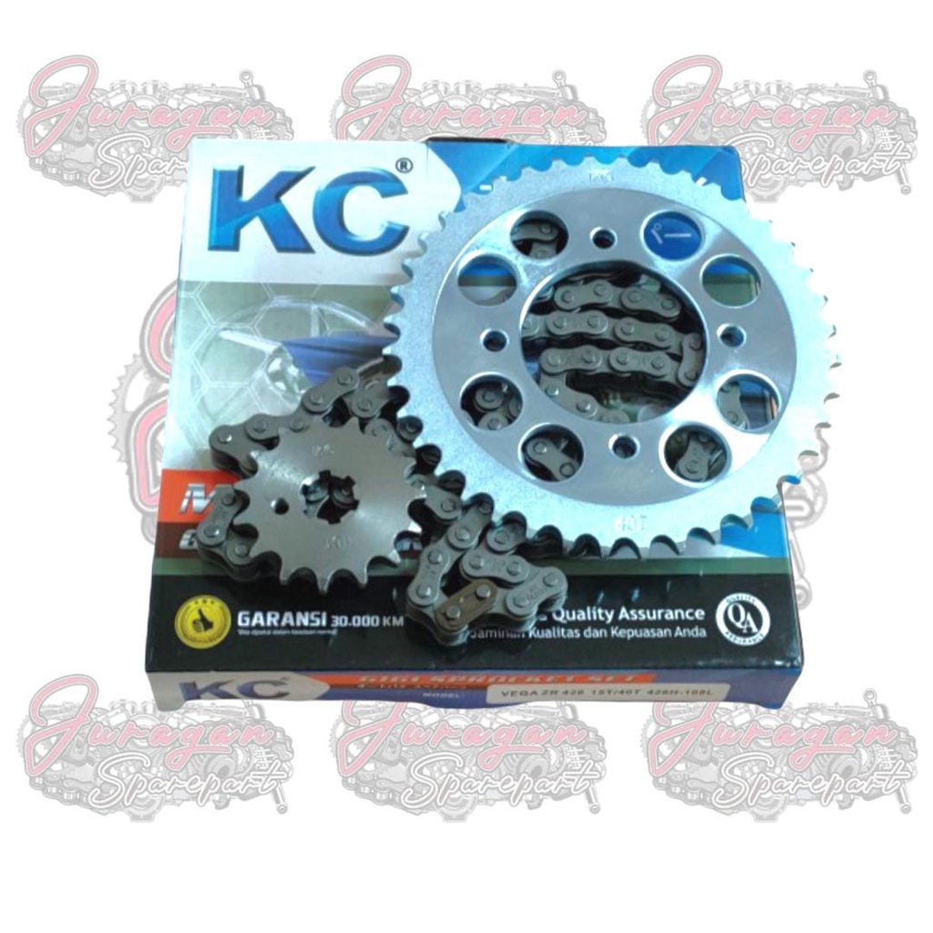 Gir Gear Paket Set + Rantai Vega Zr 428 Merk KC