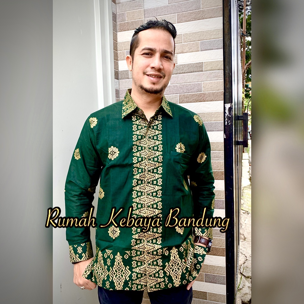 KEMEJA COUPLE ASHANTY NIA MAUDY BATIK JUPRI MOTIF SONGKET PALEMBANG(FOTO CEWEK TERPISAH)